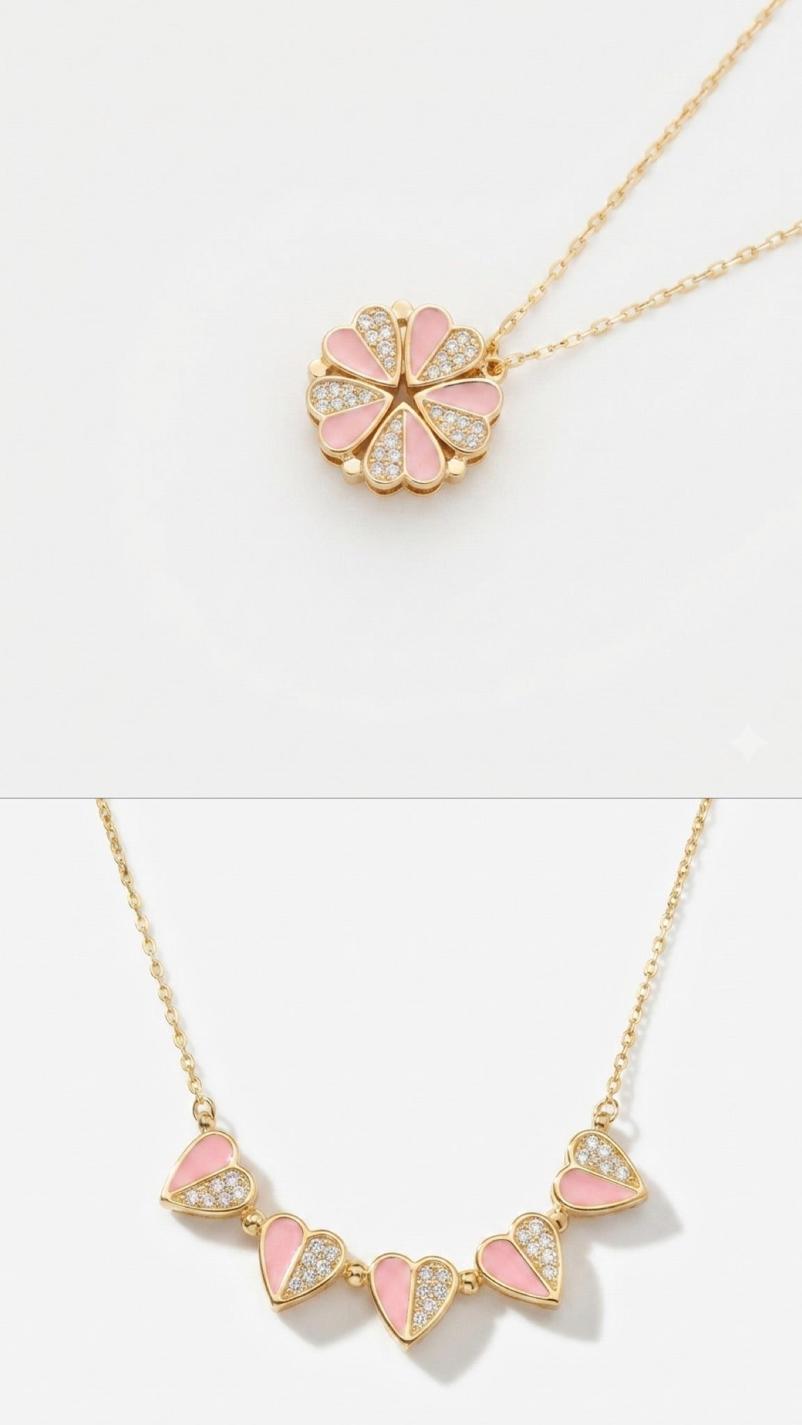 Gold plated leaf flower necklace
