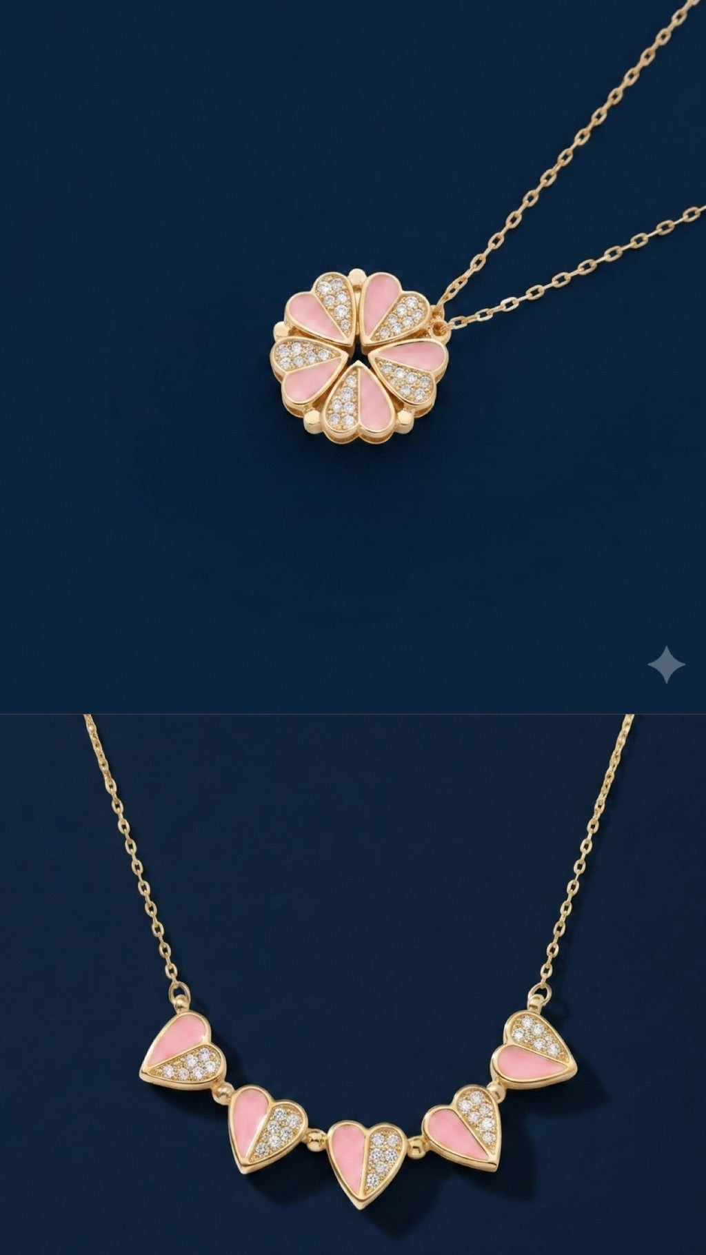 Gold plated leaf flower necklace