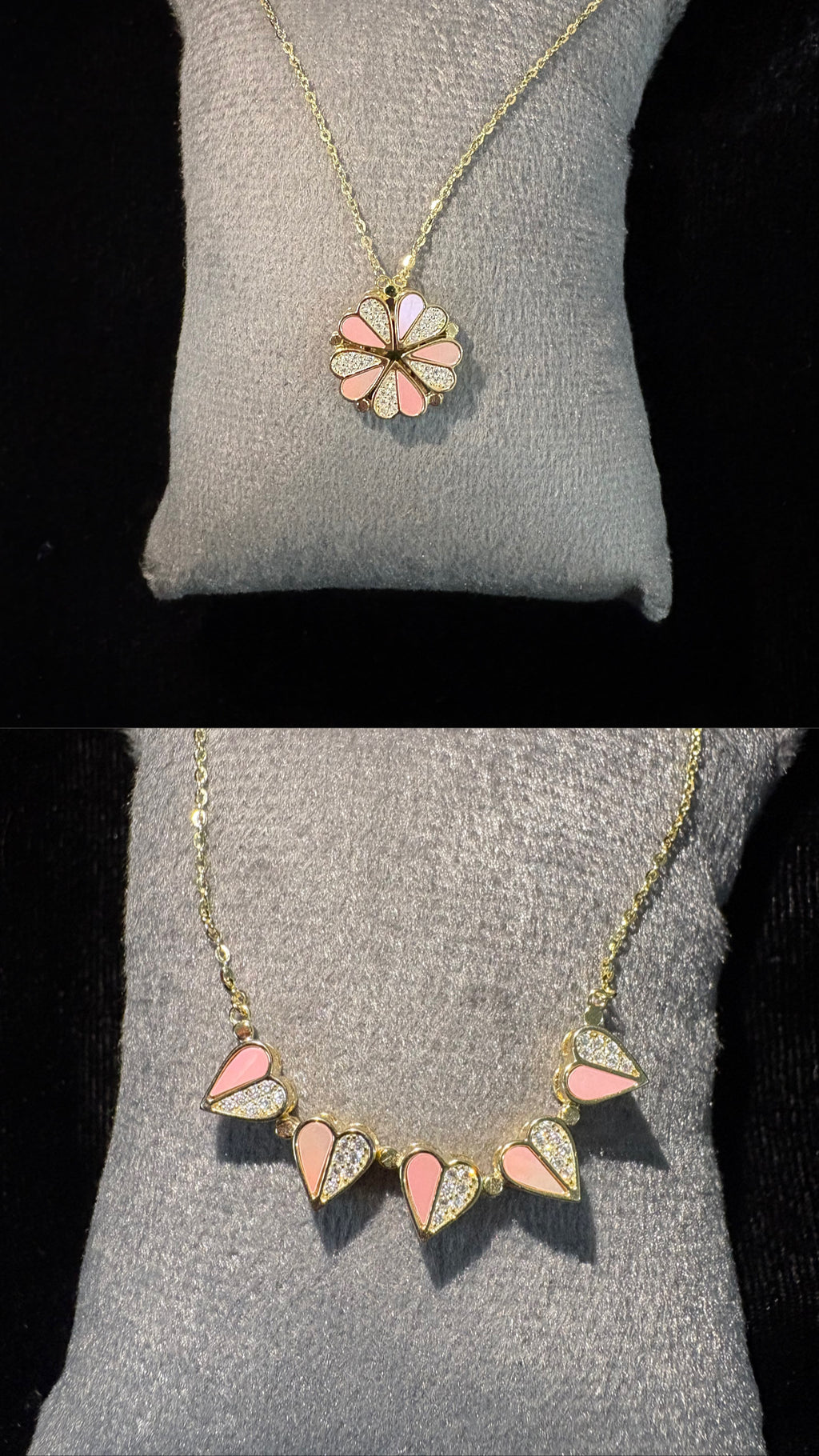Gold plated leaf flower necklace