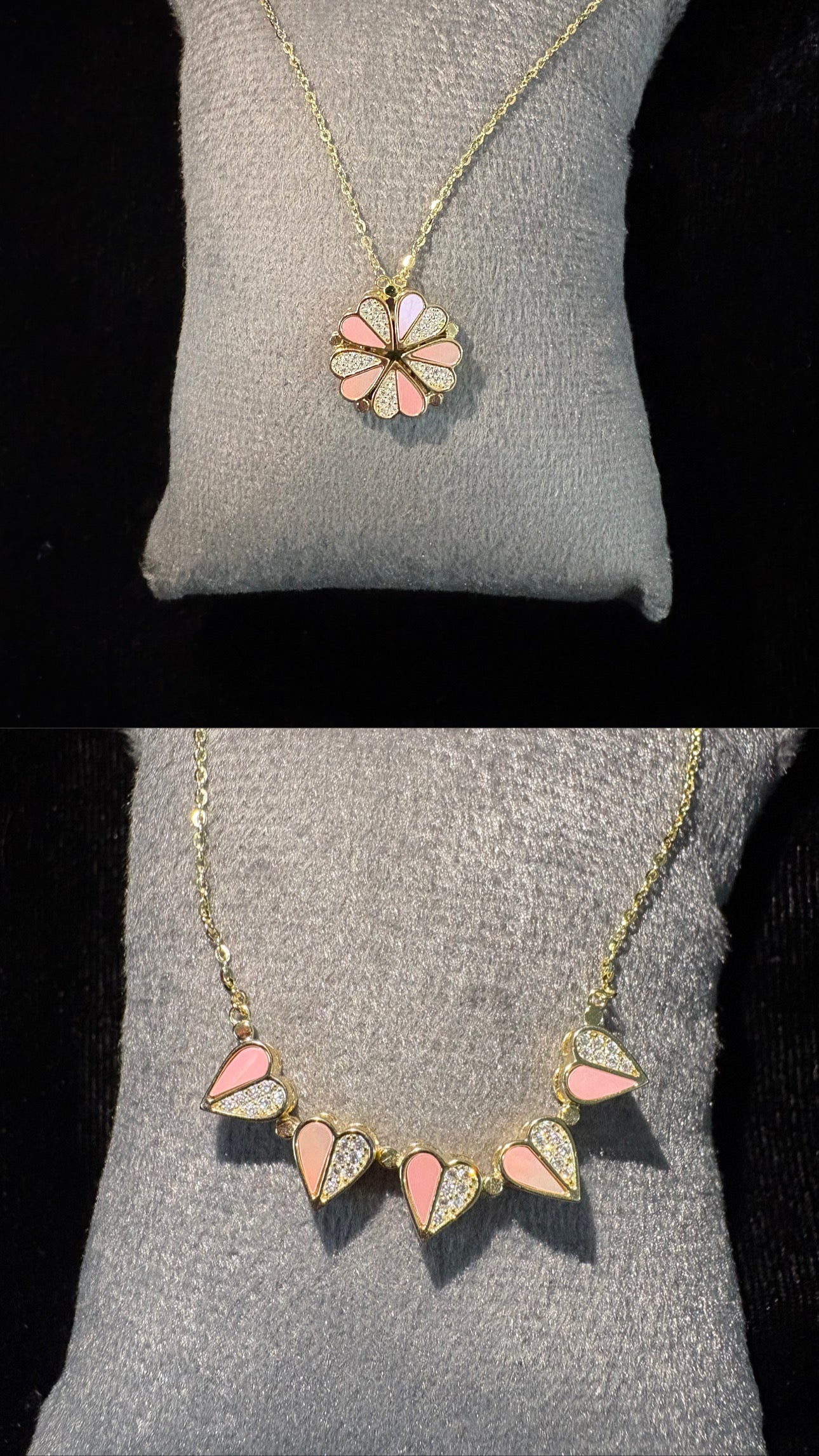 Gold plated leaf flower necklace