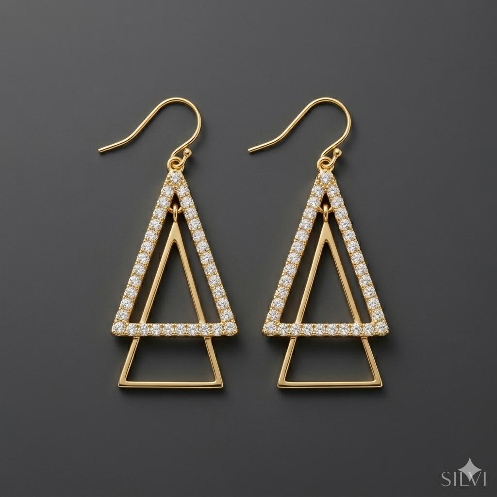 Double triangle earings