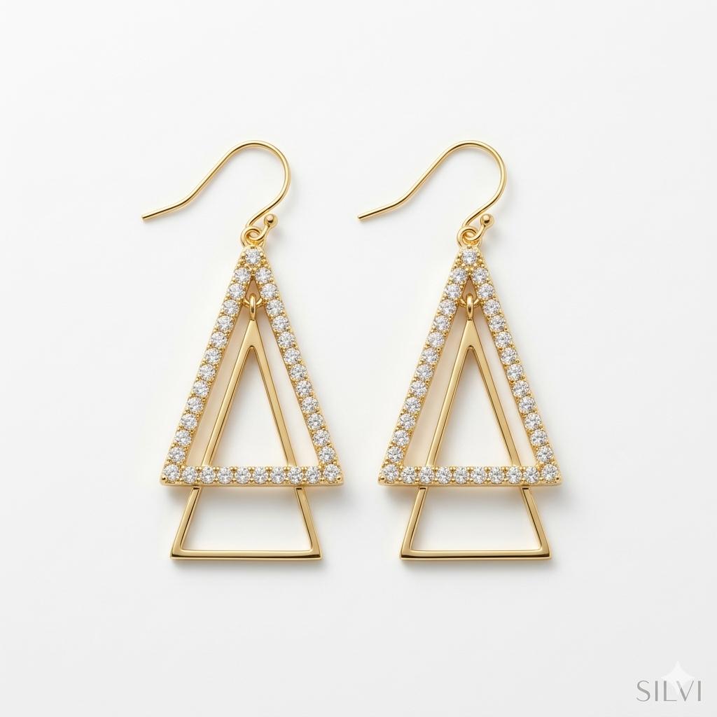 Double triangle earings