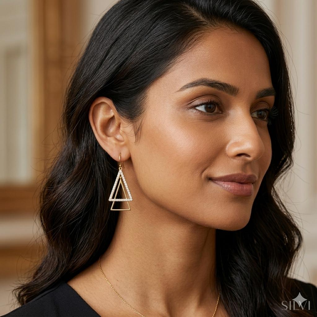 Double triangle earings