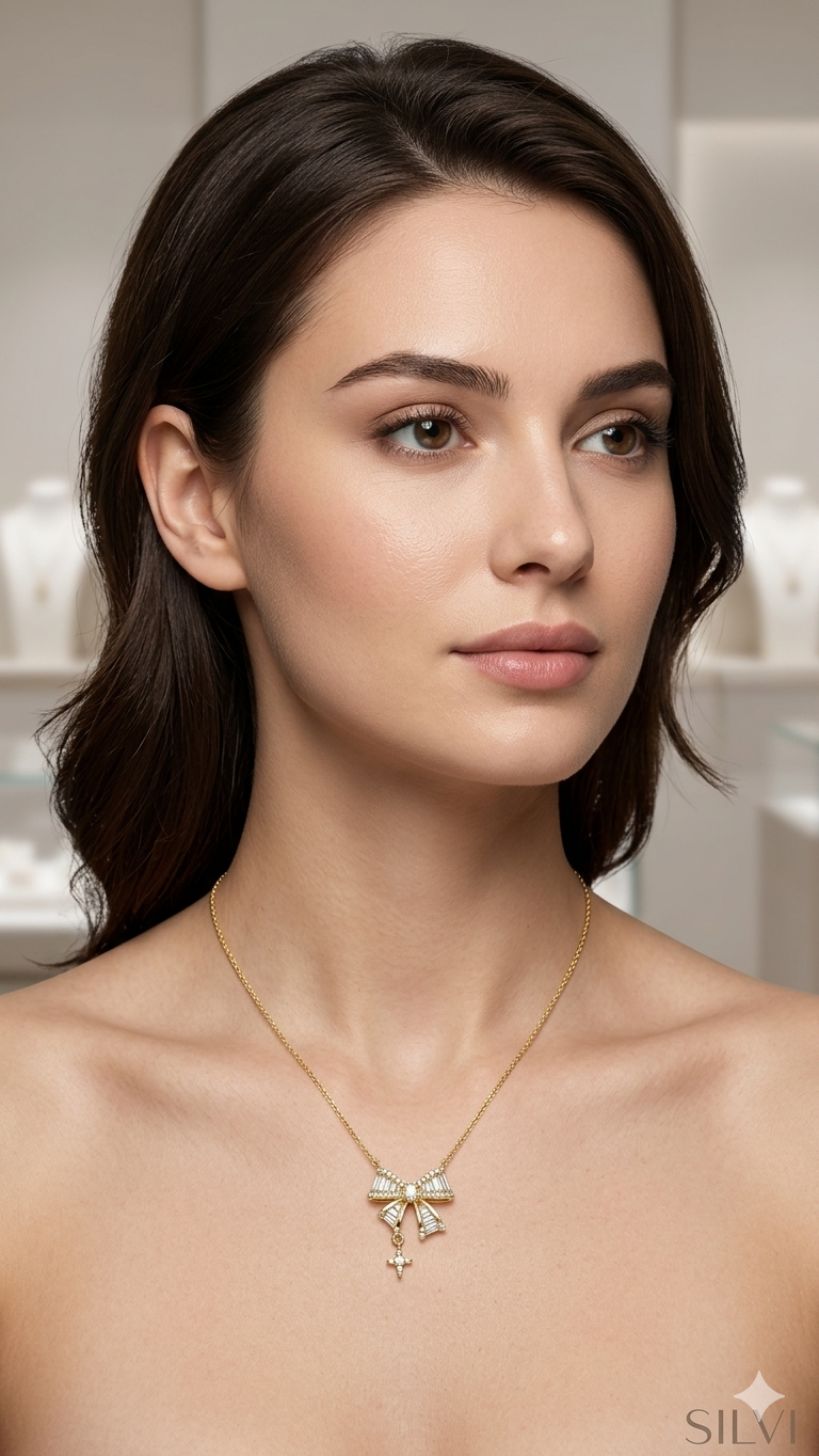 Golden Star Bow Pendant