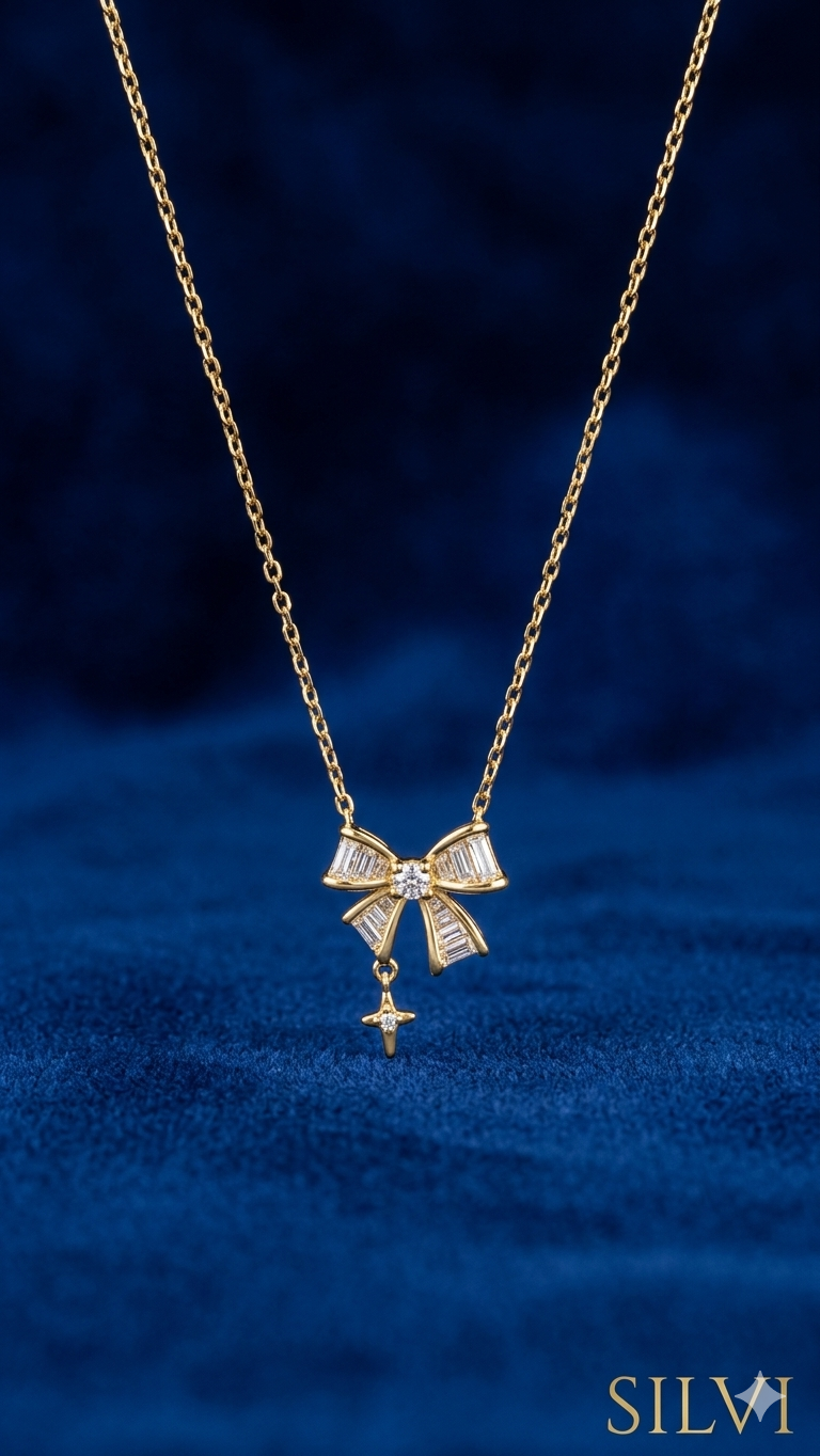 Golden Star Bow Pendant