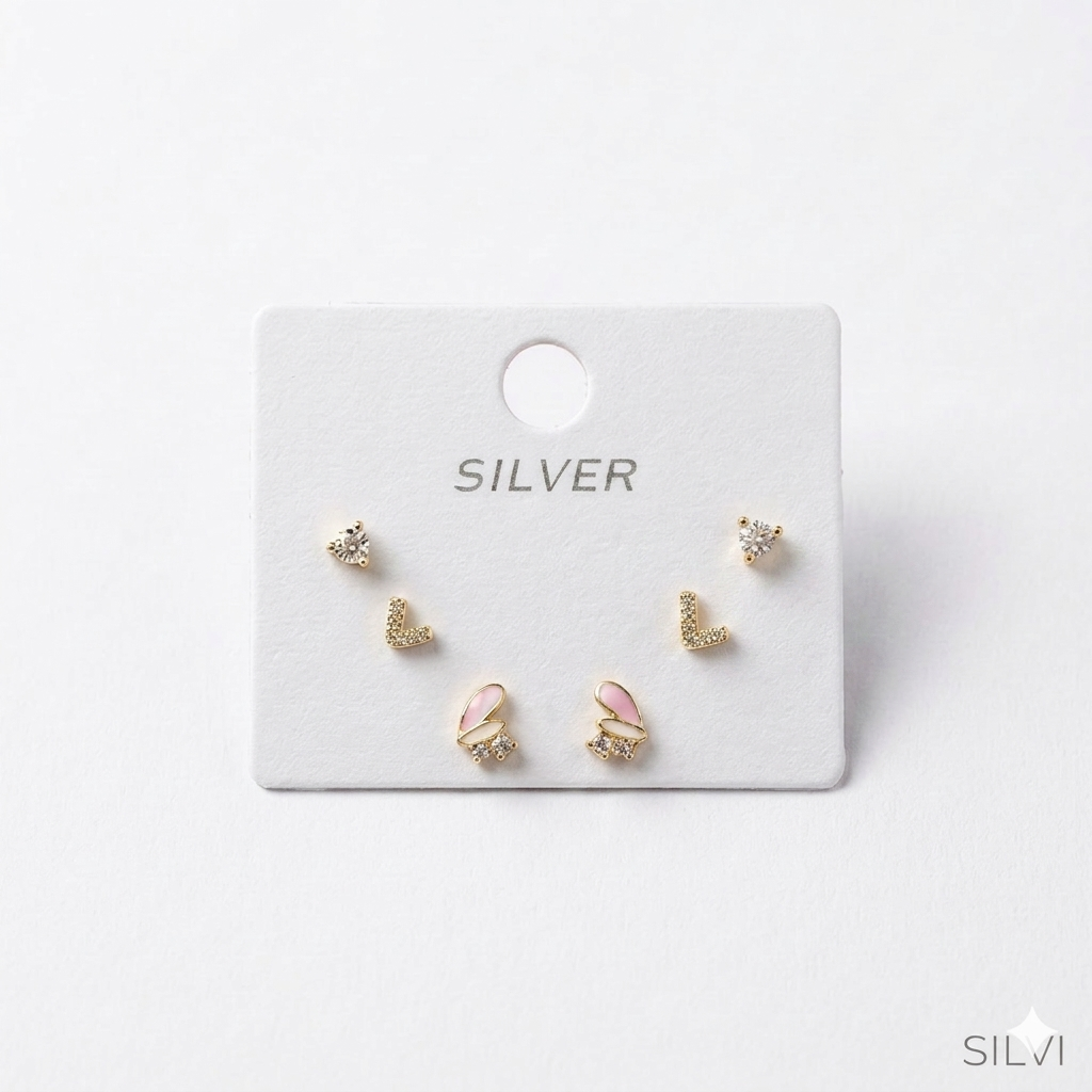 Silver Butterfly Ear Stack