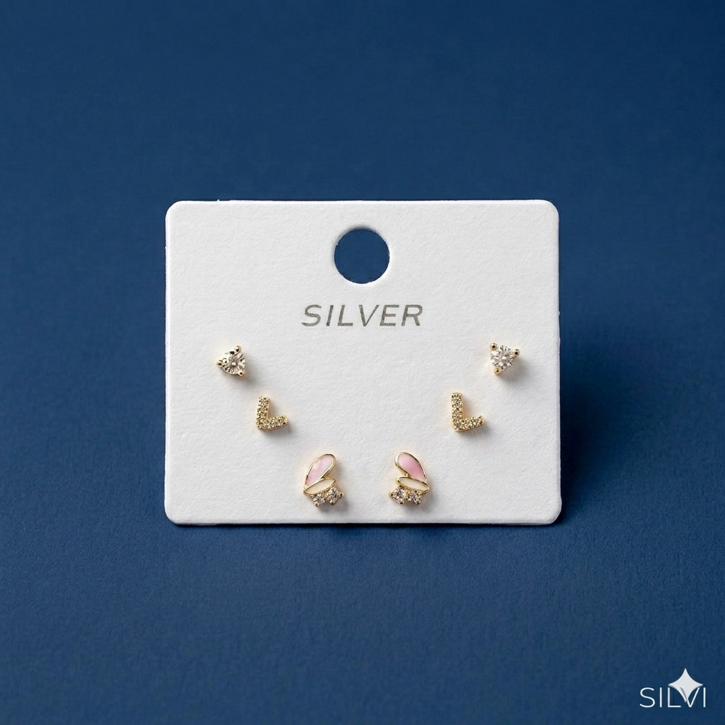 Silver Butterfly Ear Stack