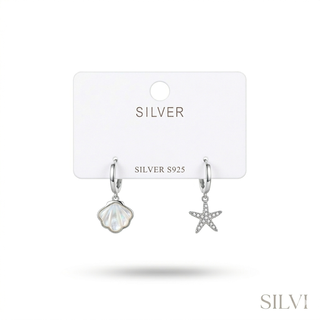 Silver set earings matching