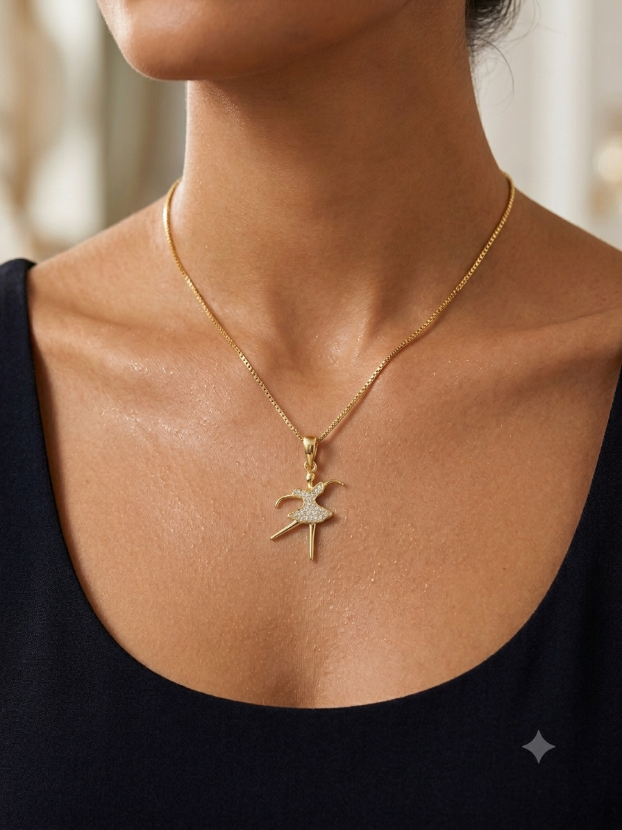 Dancing girl necklace
