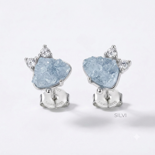 Blue crystal earings