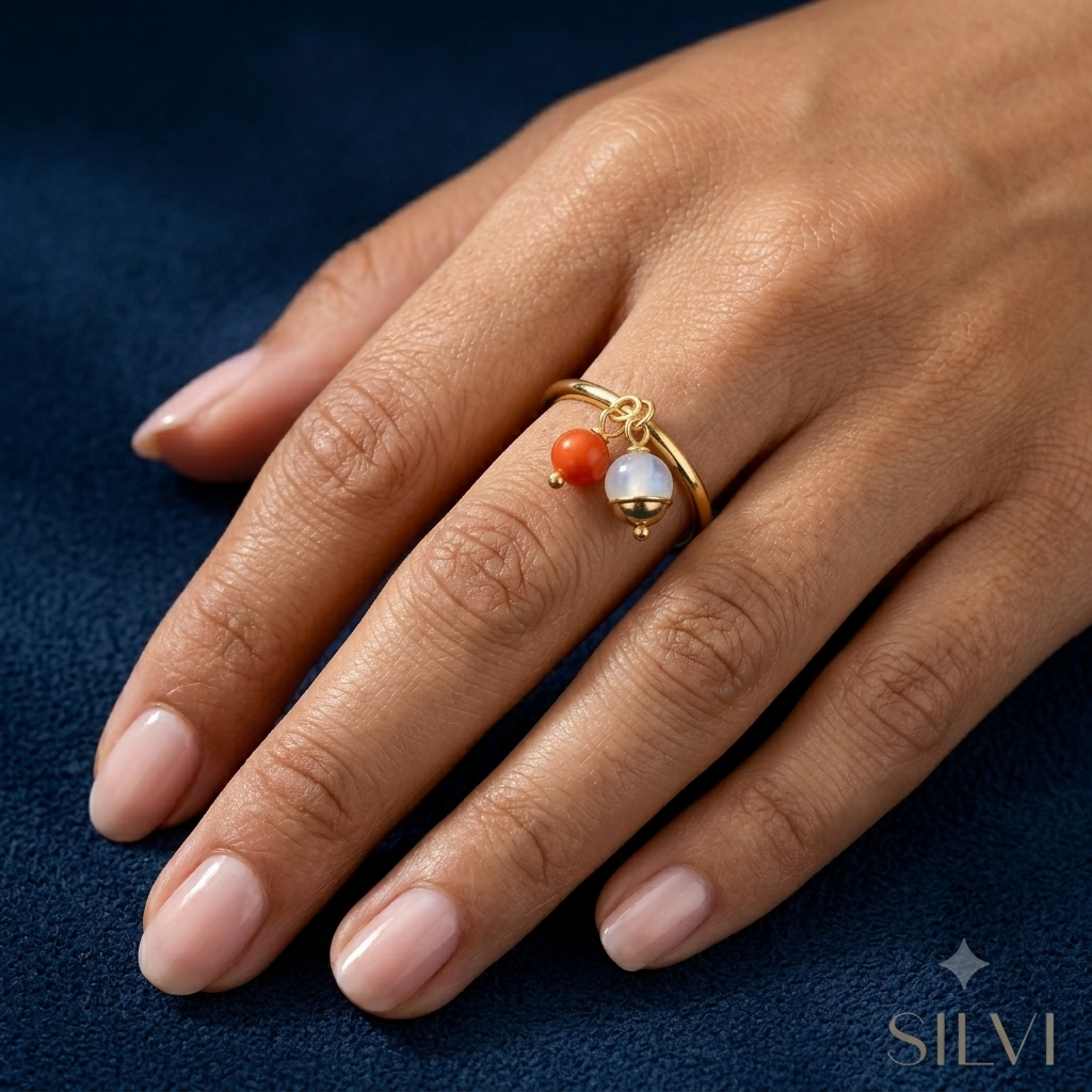 Funky charm ring
