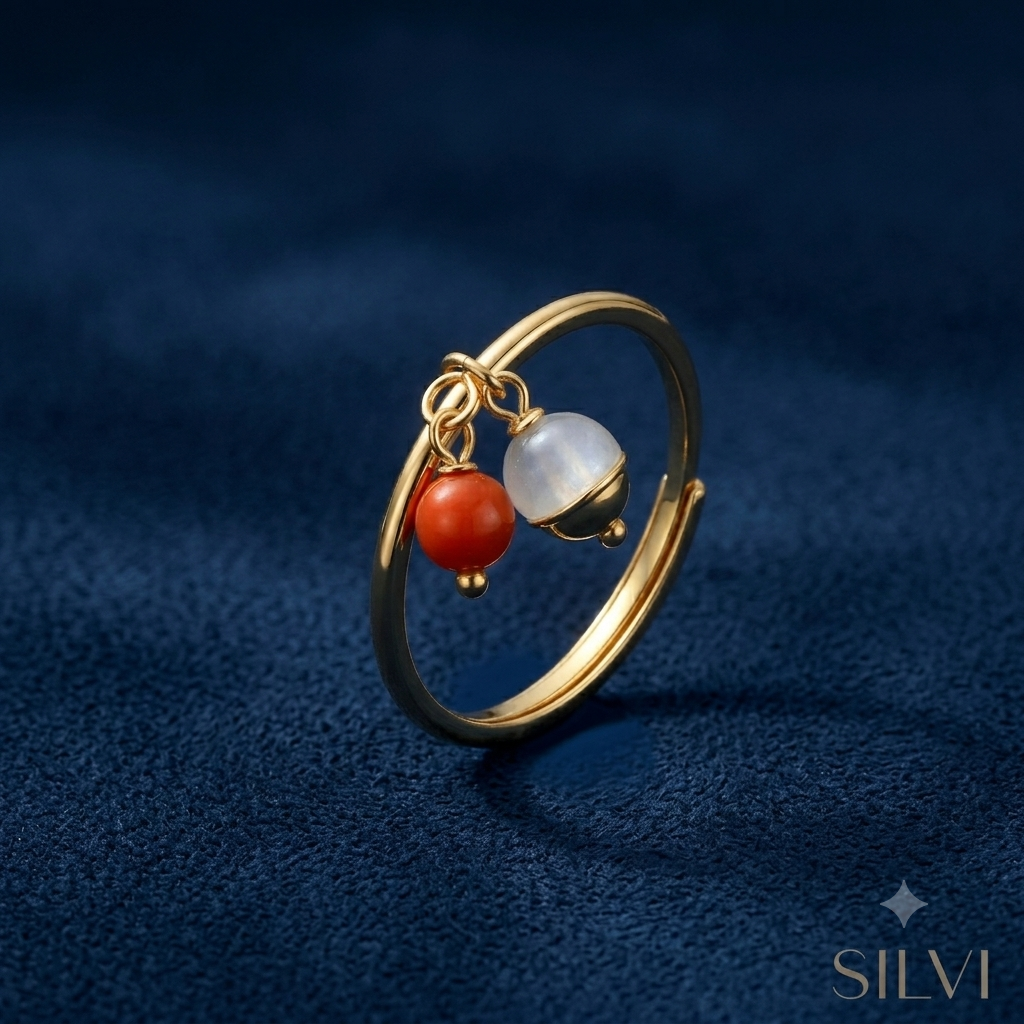 Funky charm ring