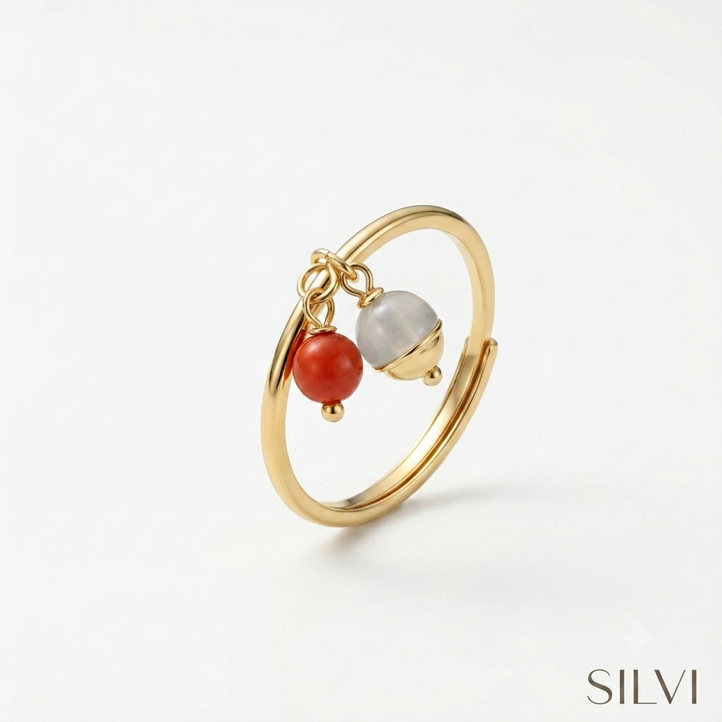 Funky charm ring