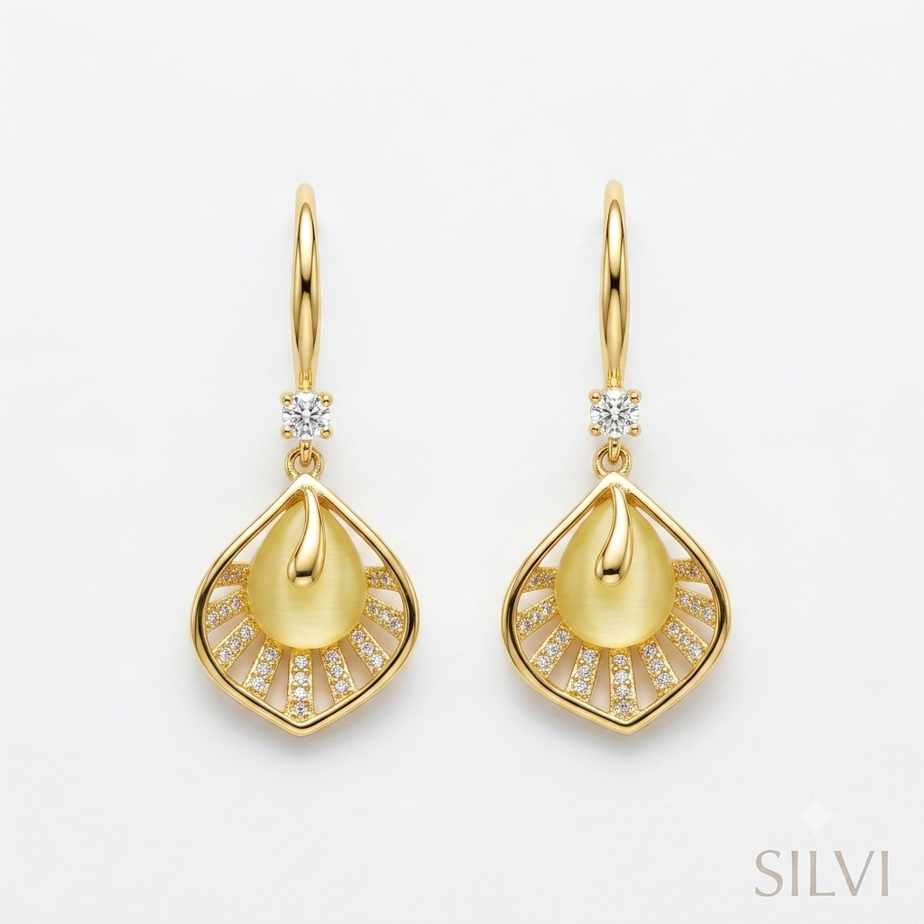 Aurora tear drop earings