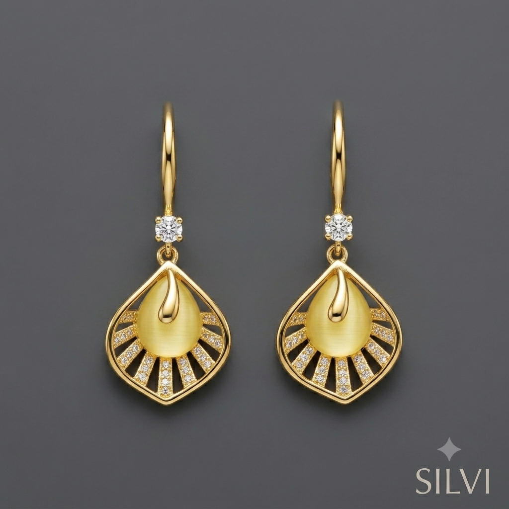 Aurora tear drop earings