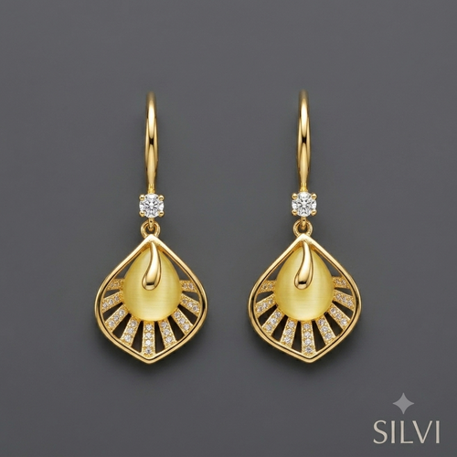 Aurora tear drop earings