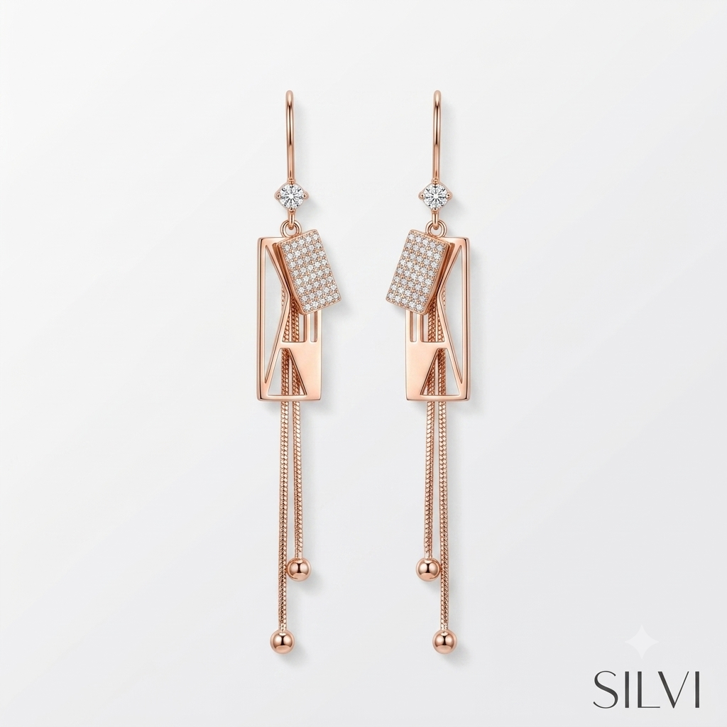 Paradox rose gold earings