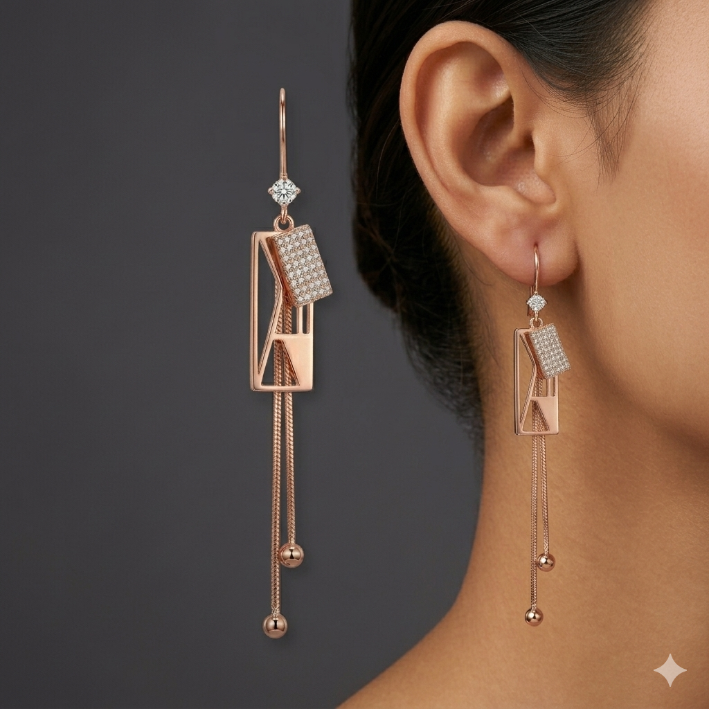 Paradox rose gold earings