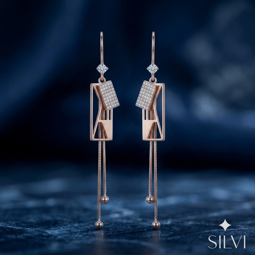 Paradox rose gold earings
