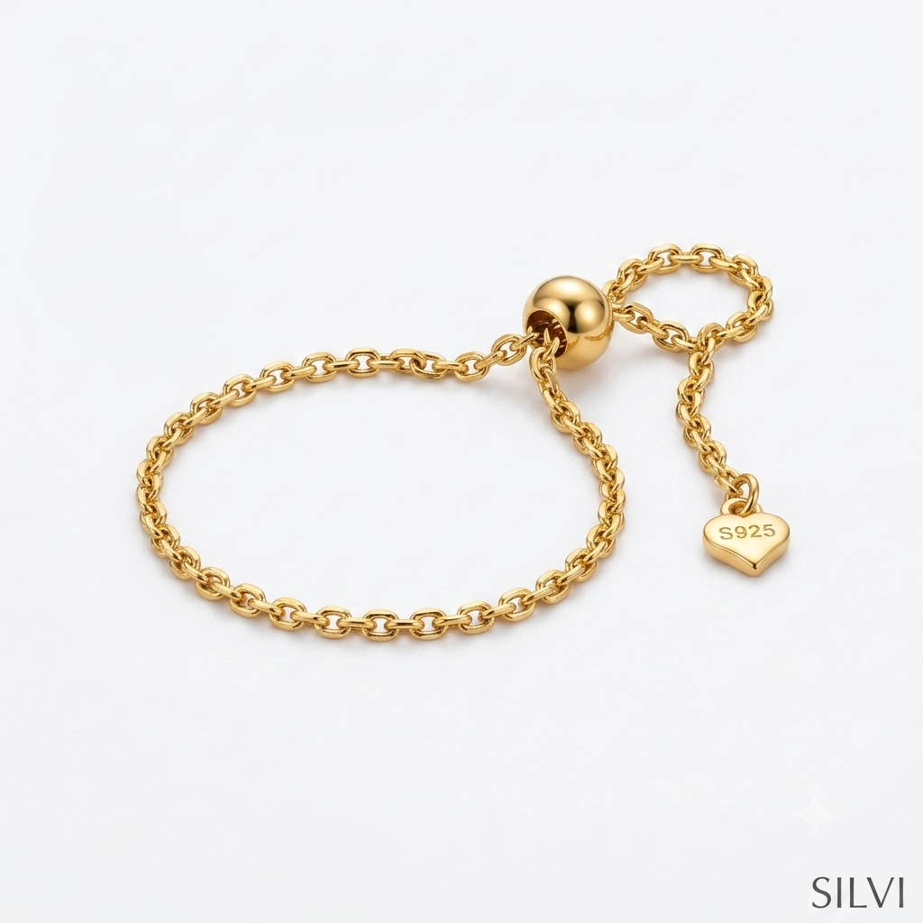 Gold plated chain ring