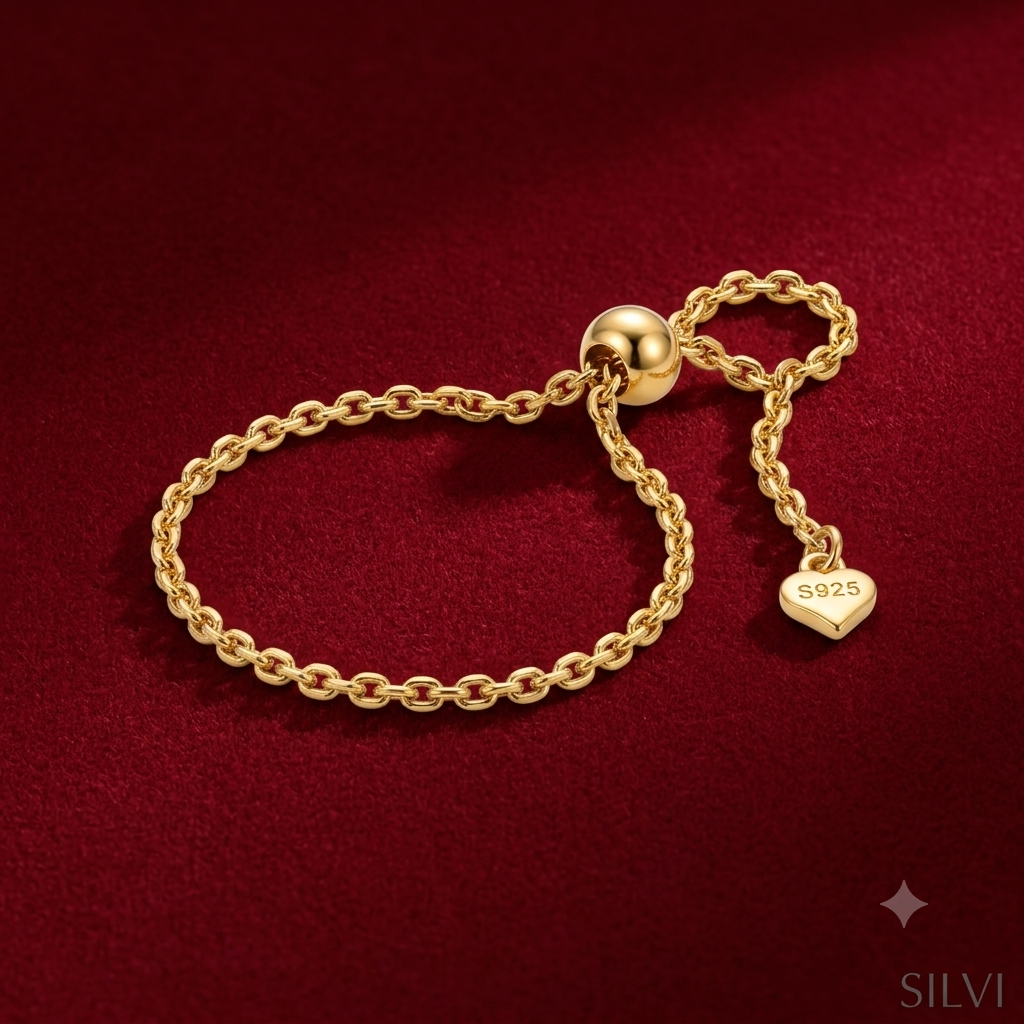 Gold plated chain ring