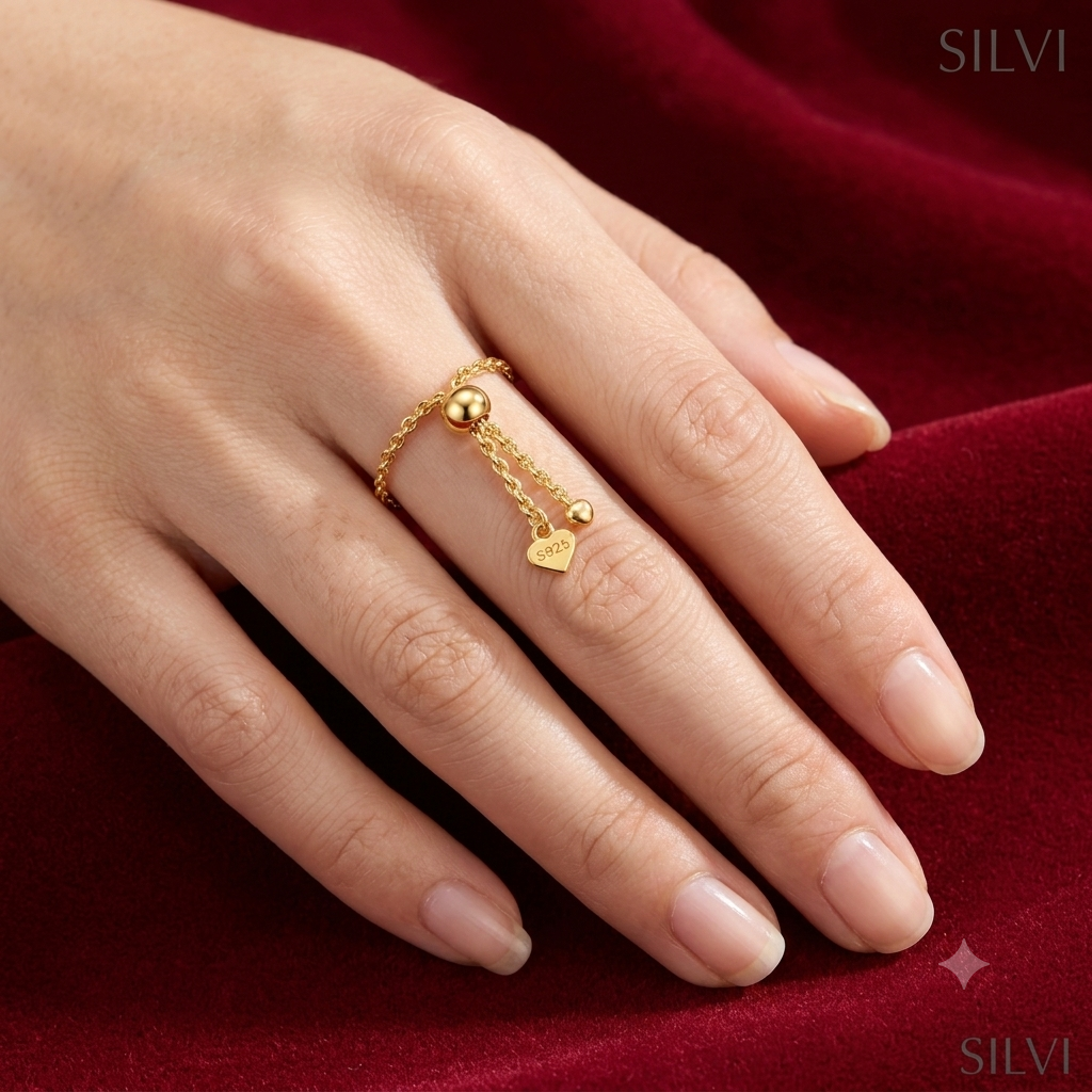 Gold plated chain ring