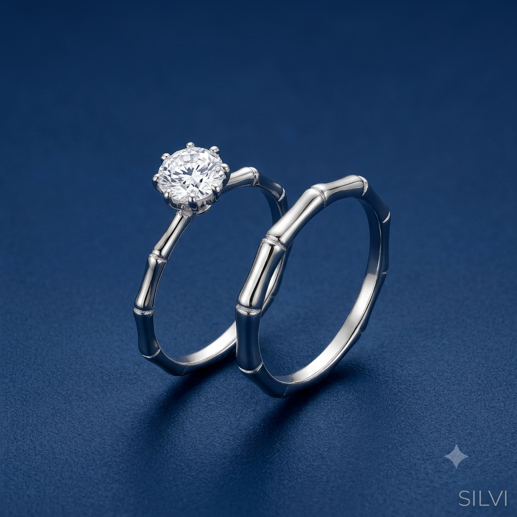 Silver couple ring
