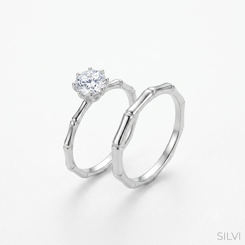 Silver couple ring