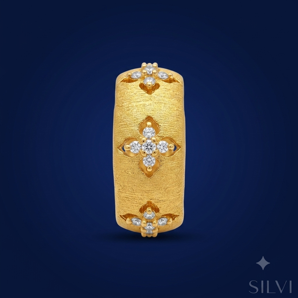 Gold plated flower ring