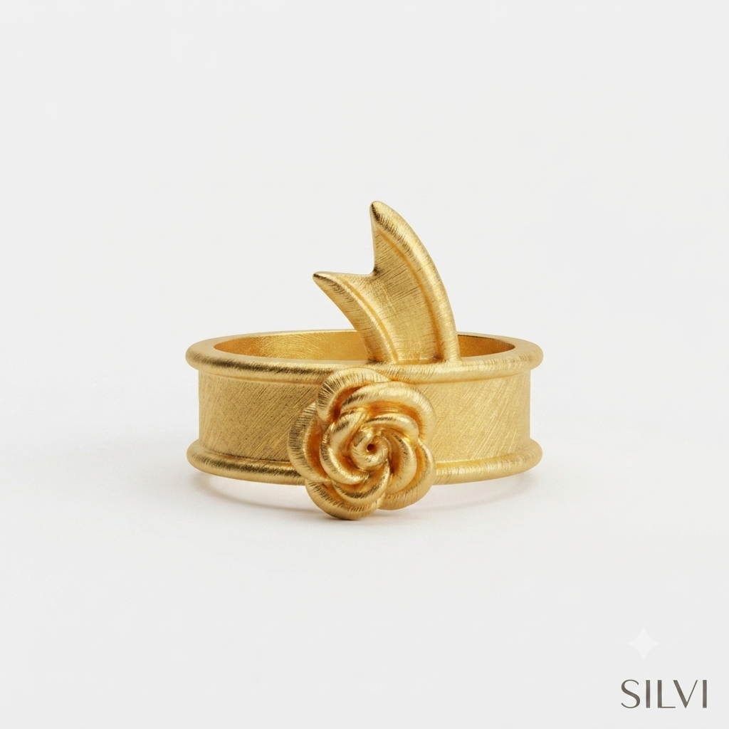 Gold plated rose ring