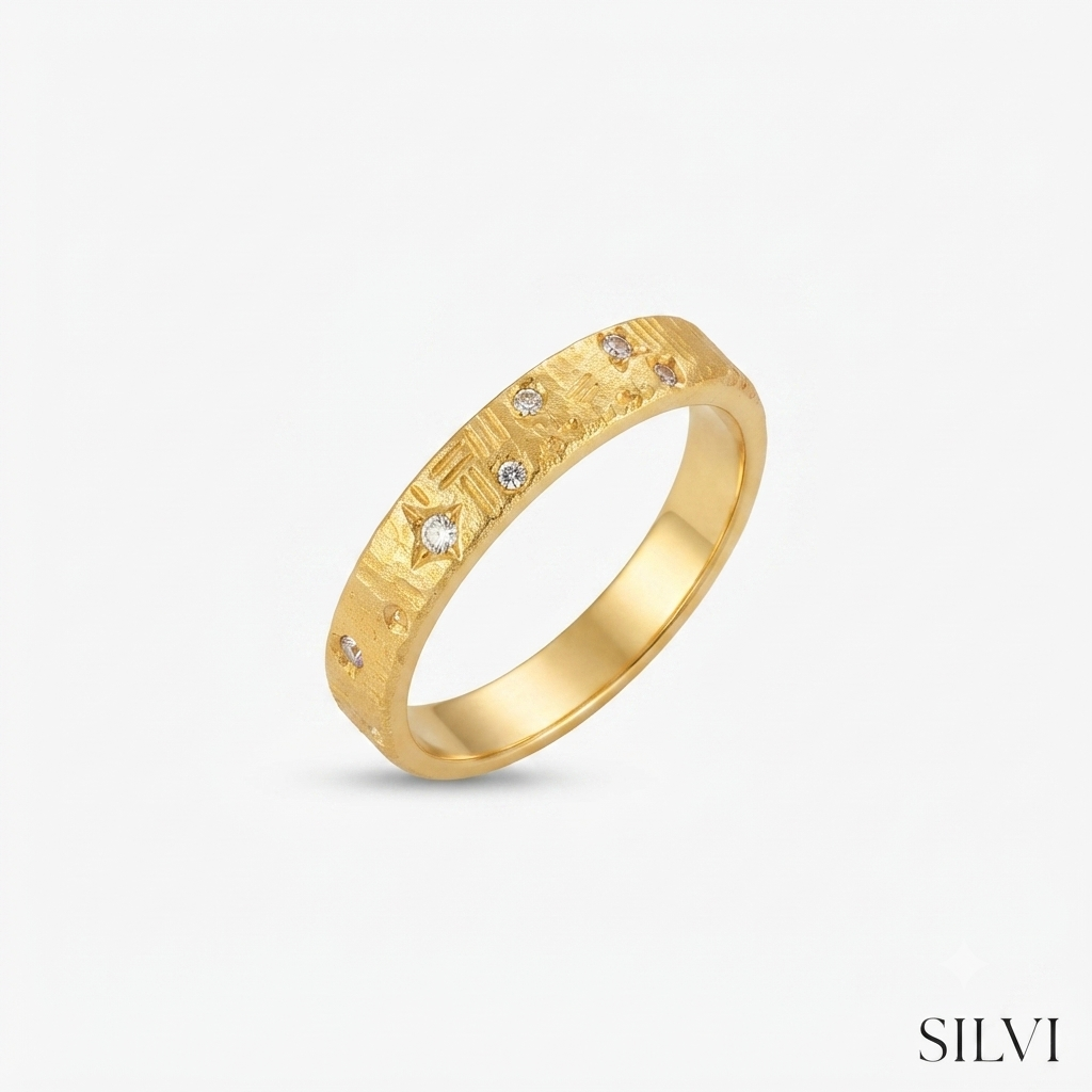 Gold plated galaxy ring