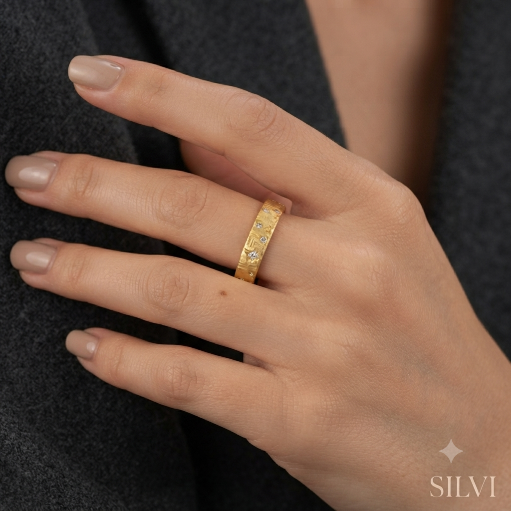 Gold plated galaxy ring