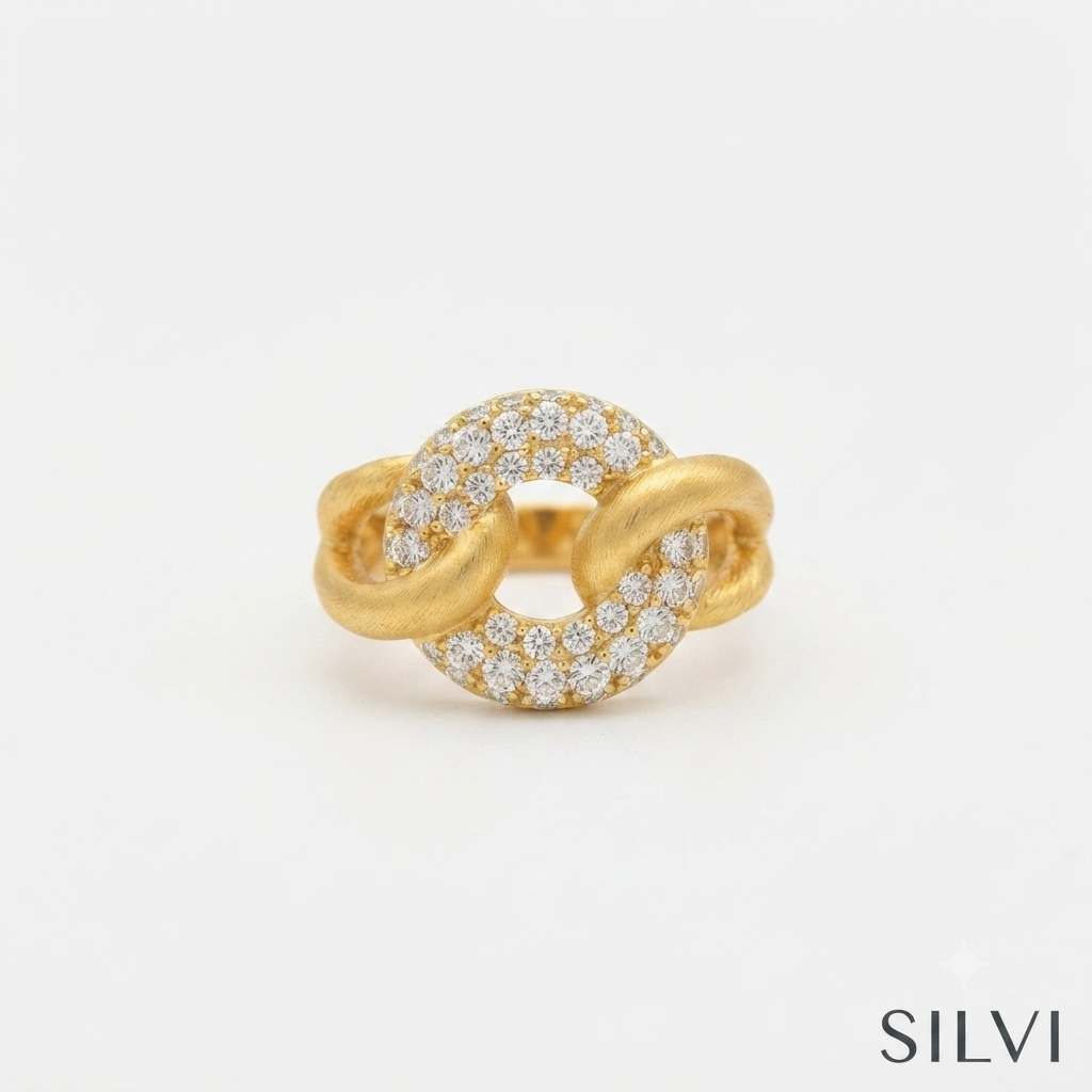 Gold plated interlock ring