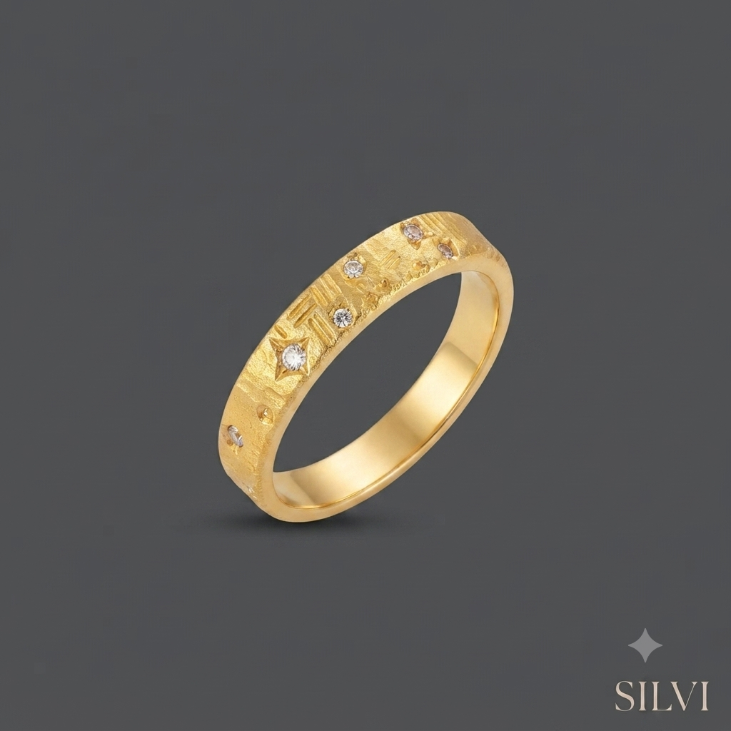 Gold plated galaxy ring