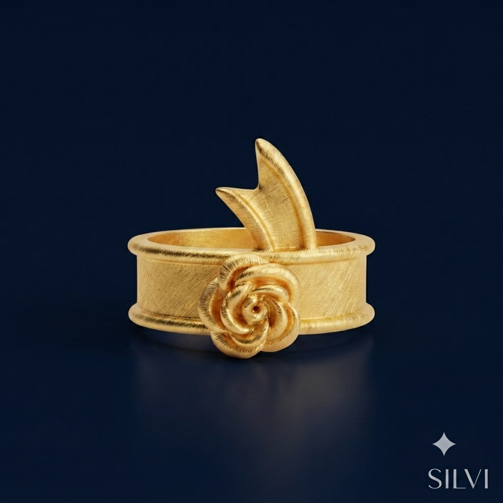 Gold plated rose ring