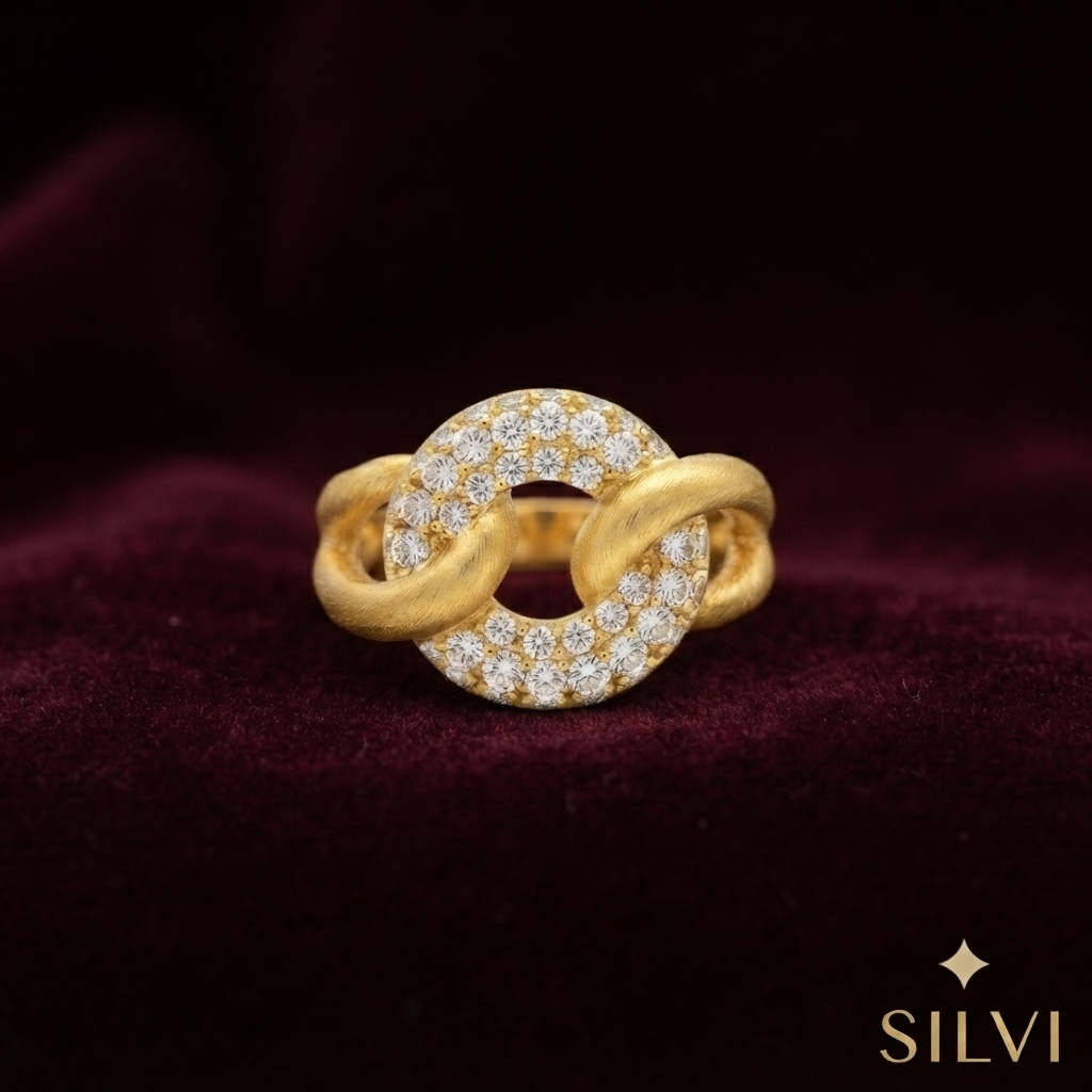 Gold plated interlock ring