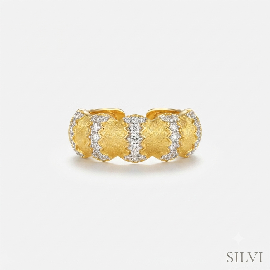 Gold plated baguette ring