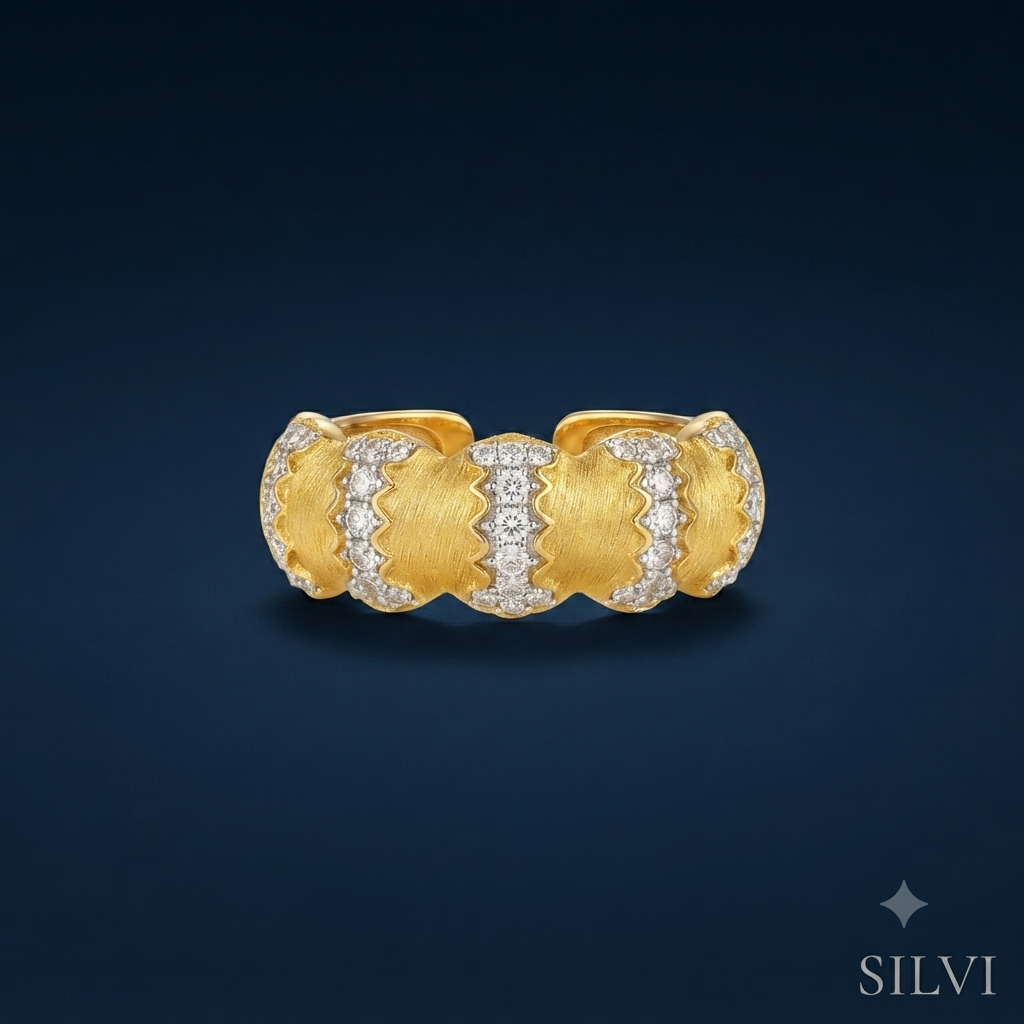 Gold plated baguette ring