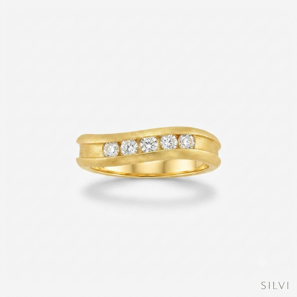 Gold plated wave ring