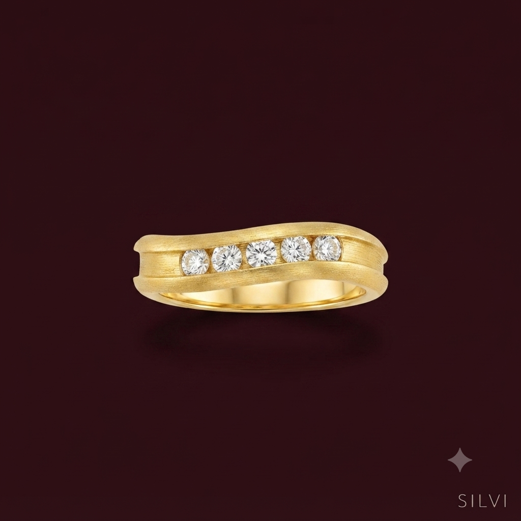 Gold plated wave ring