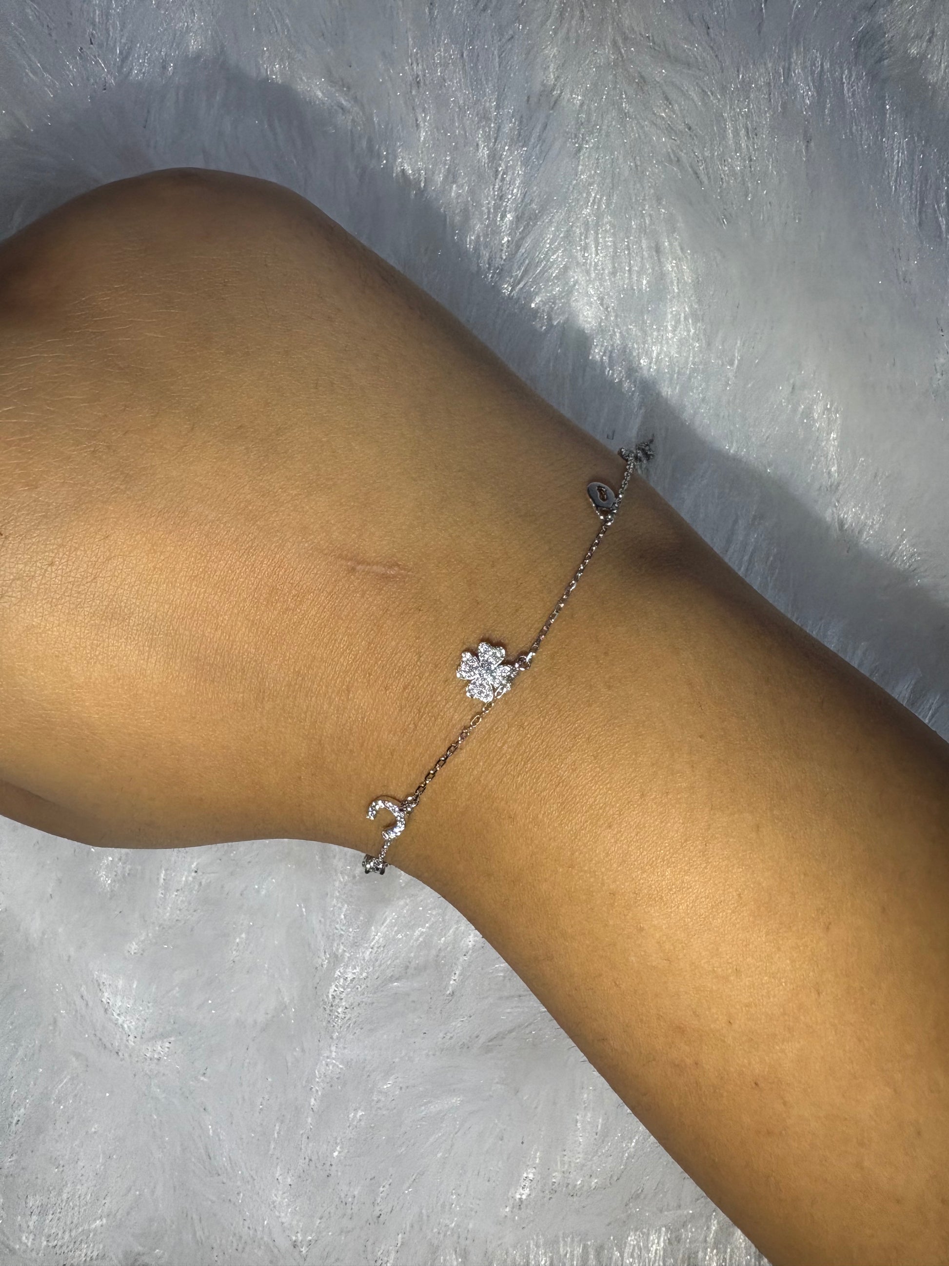 Silver charm bracelet