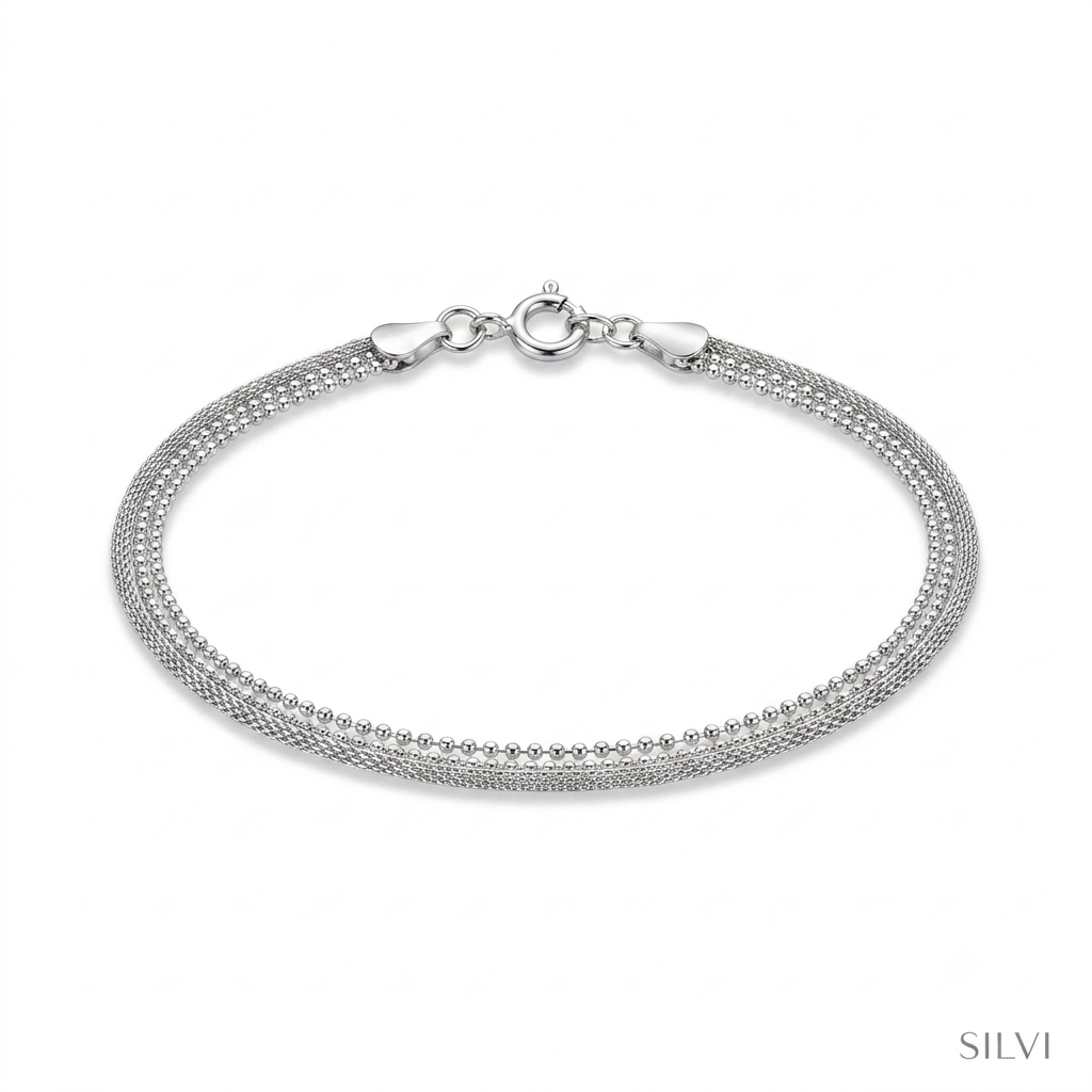 Silver chain bracelet