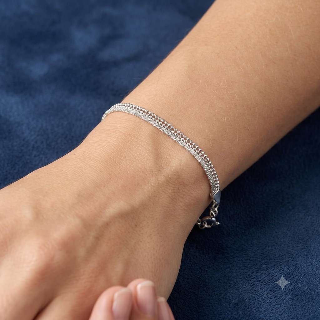 Silver chain bracelet