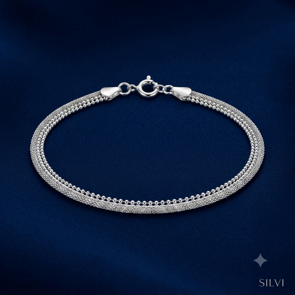 Silver chain bracelet
