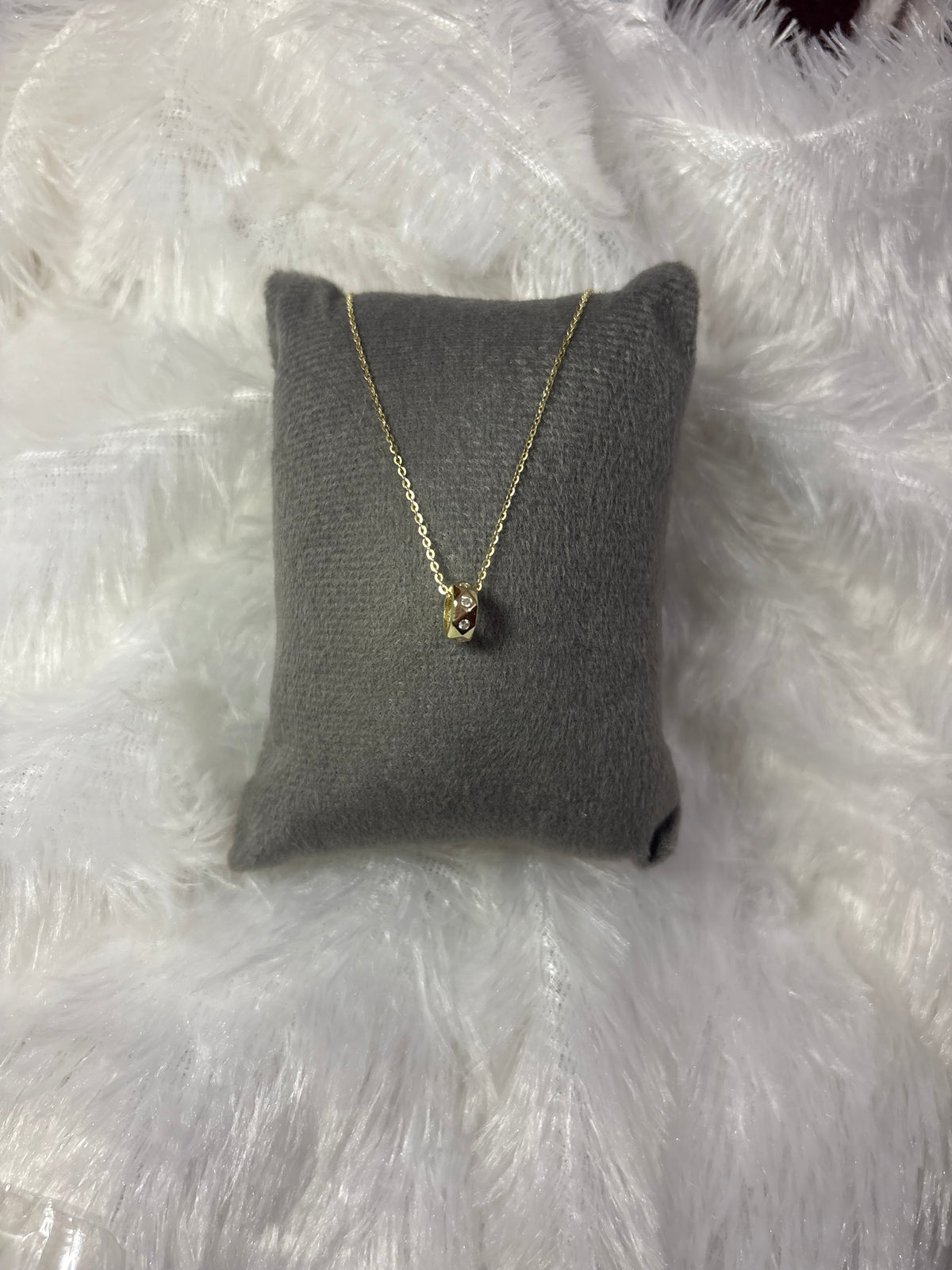 Gold plated ring necklace