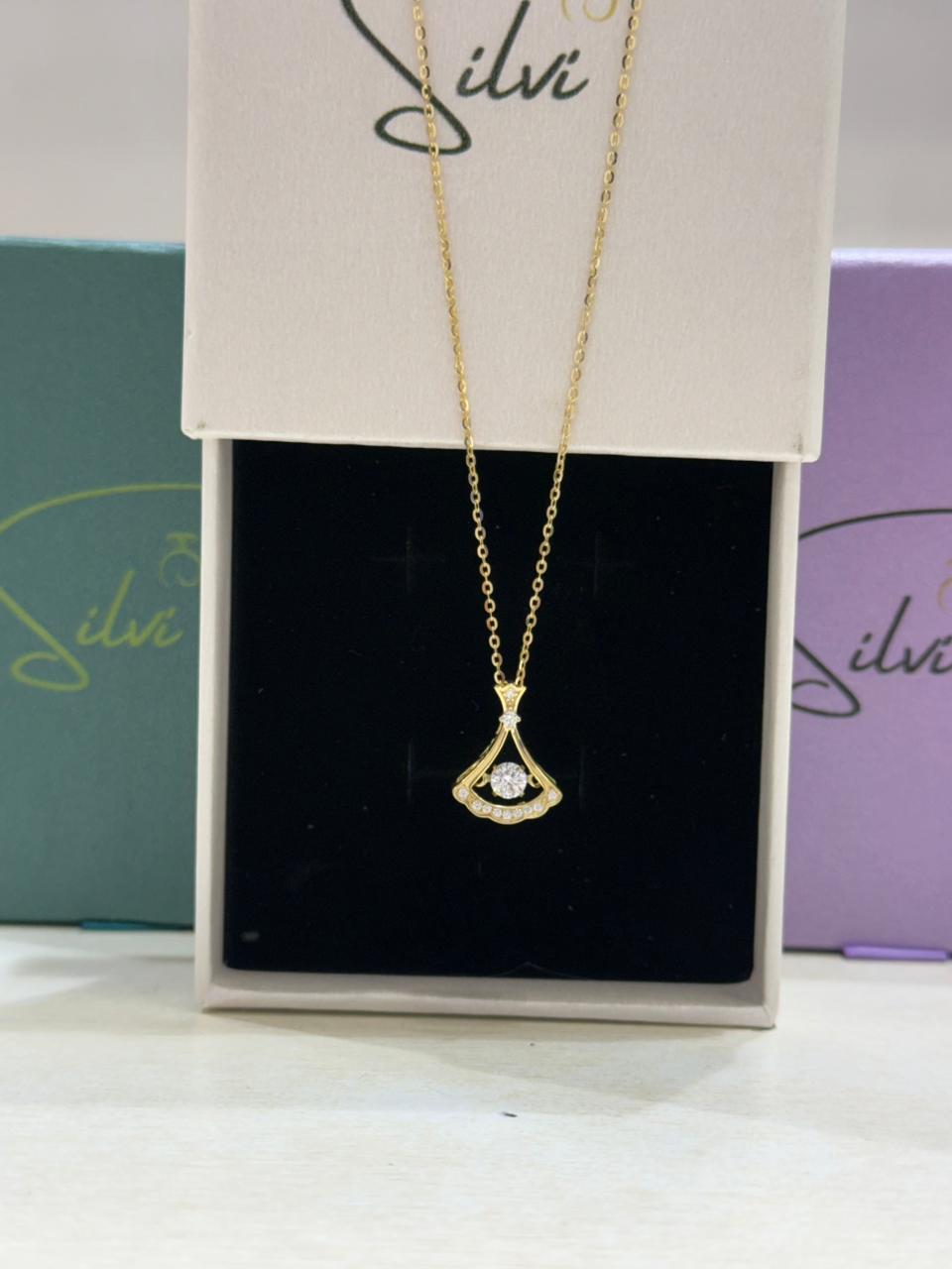 Gold Plated Silver Bow Necklace - Lightweight Elegant Design