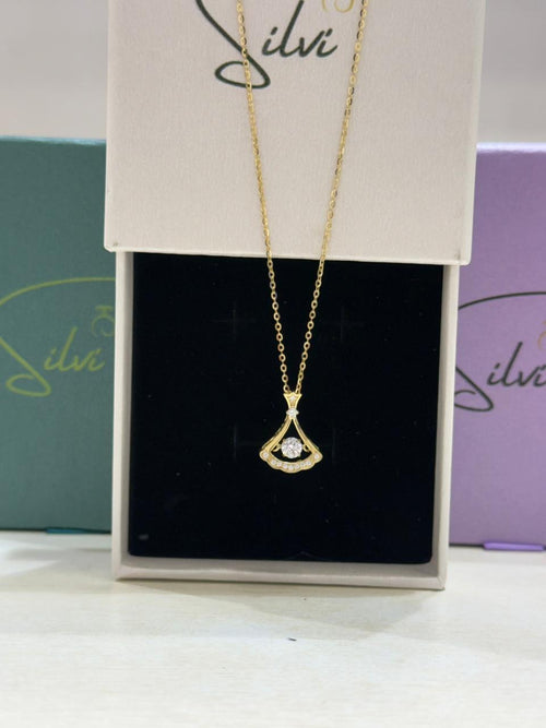 Gold Plated Silver Bow Necklace - Lightweight Elegant Design