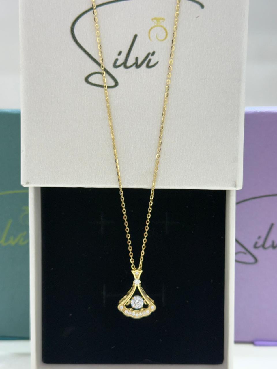 Gold Plated Silver Bow Necklace - Lightweight Elegant Design