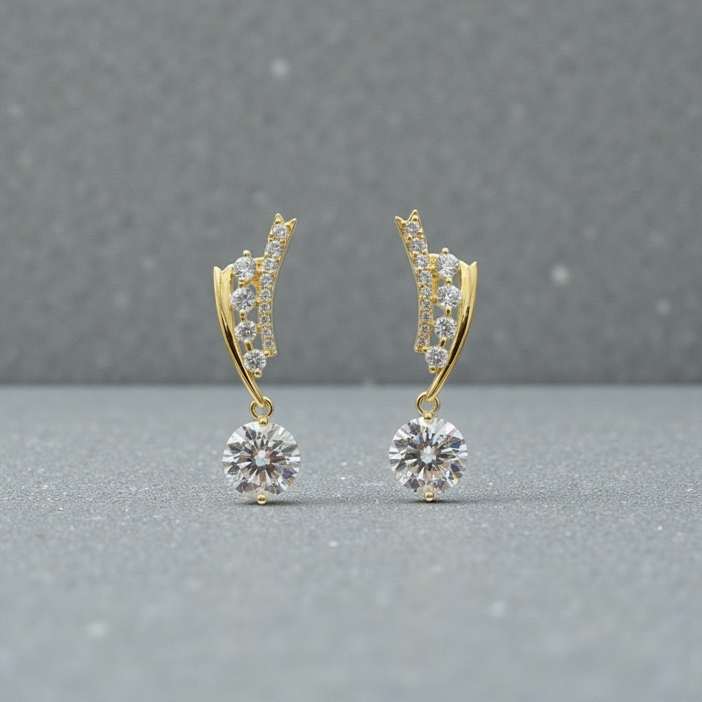 Celestial Comet Diamond Drop Earrings