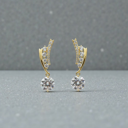 Celestial Comet Diamond Drop Earrings
